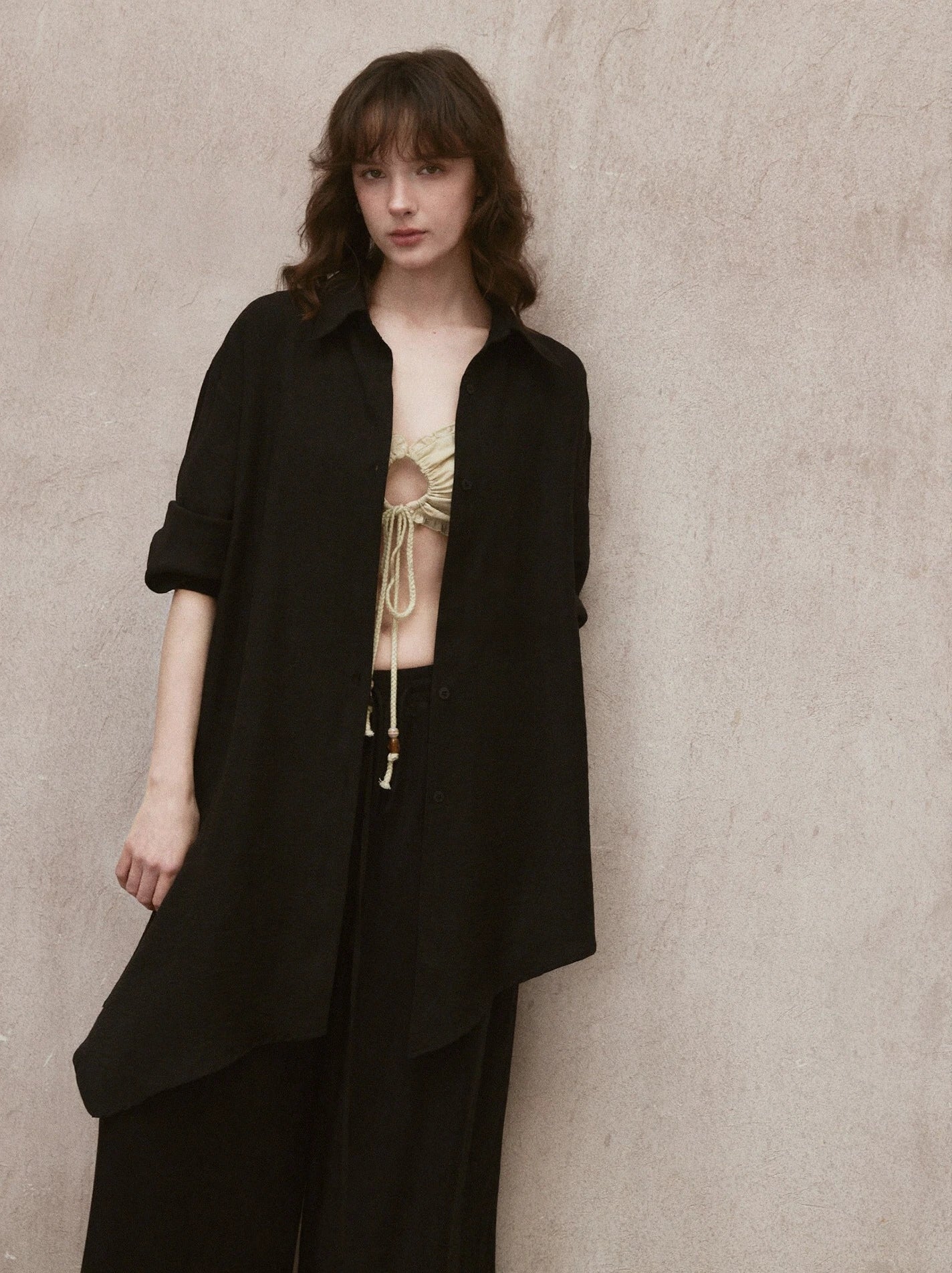 Lace-up Long Shirt R31069