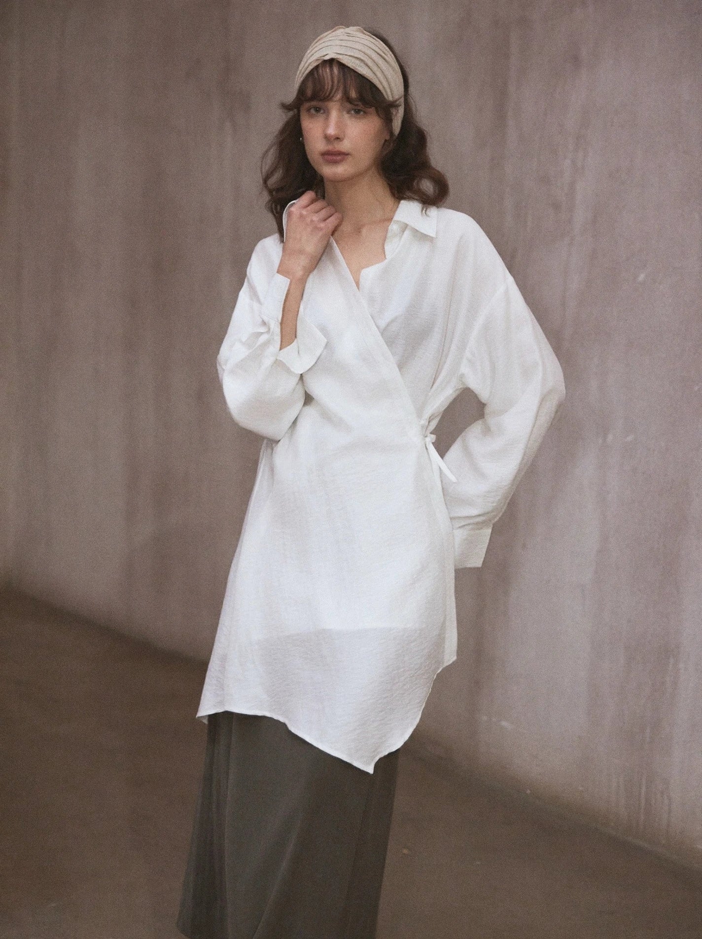 Lace-up Long Shirt R31069