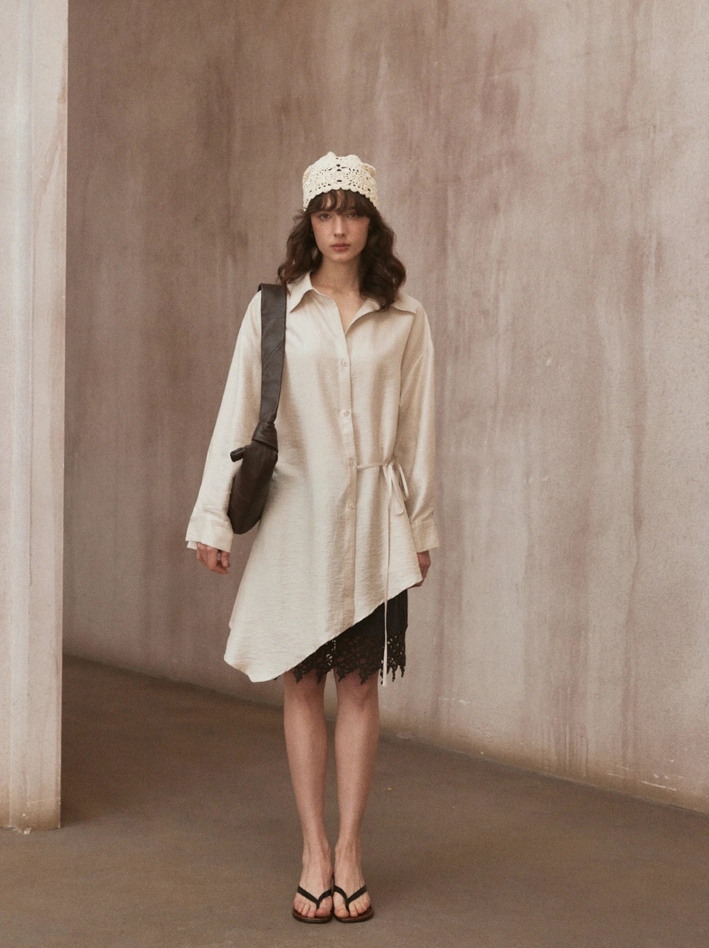 Lace-up Long Shirt R31069