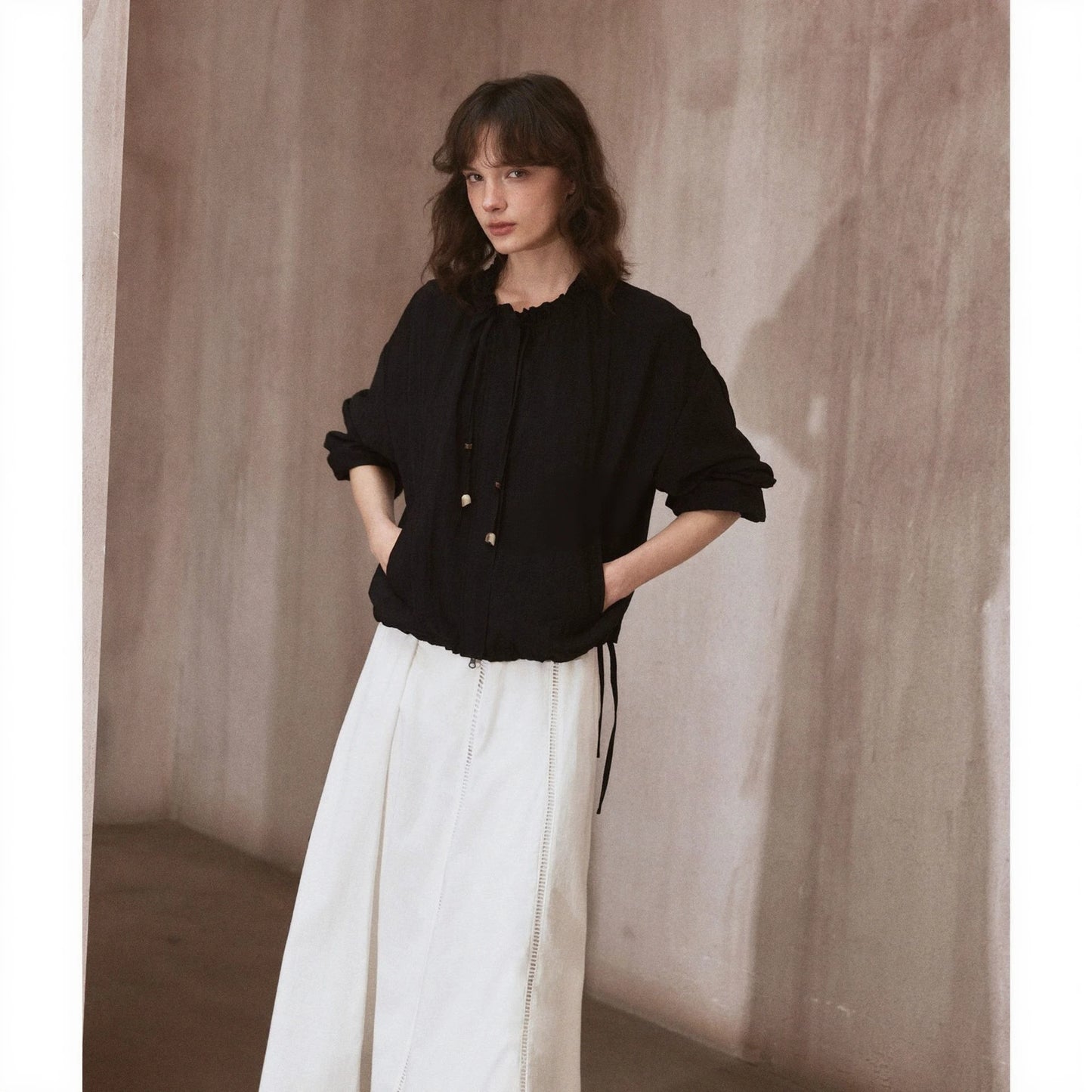 Lace-Up Casual Jacket R31043