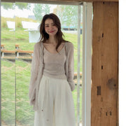 Knitted Suspender Top R31041