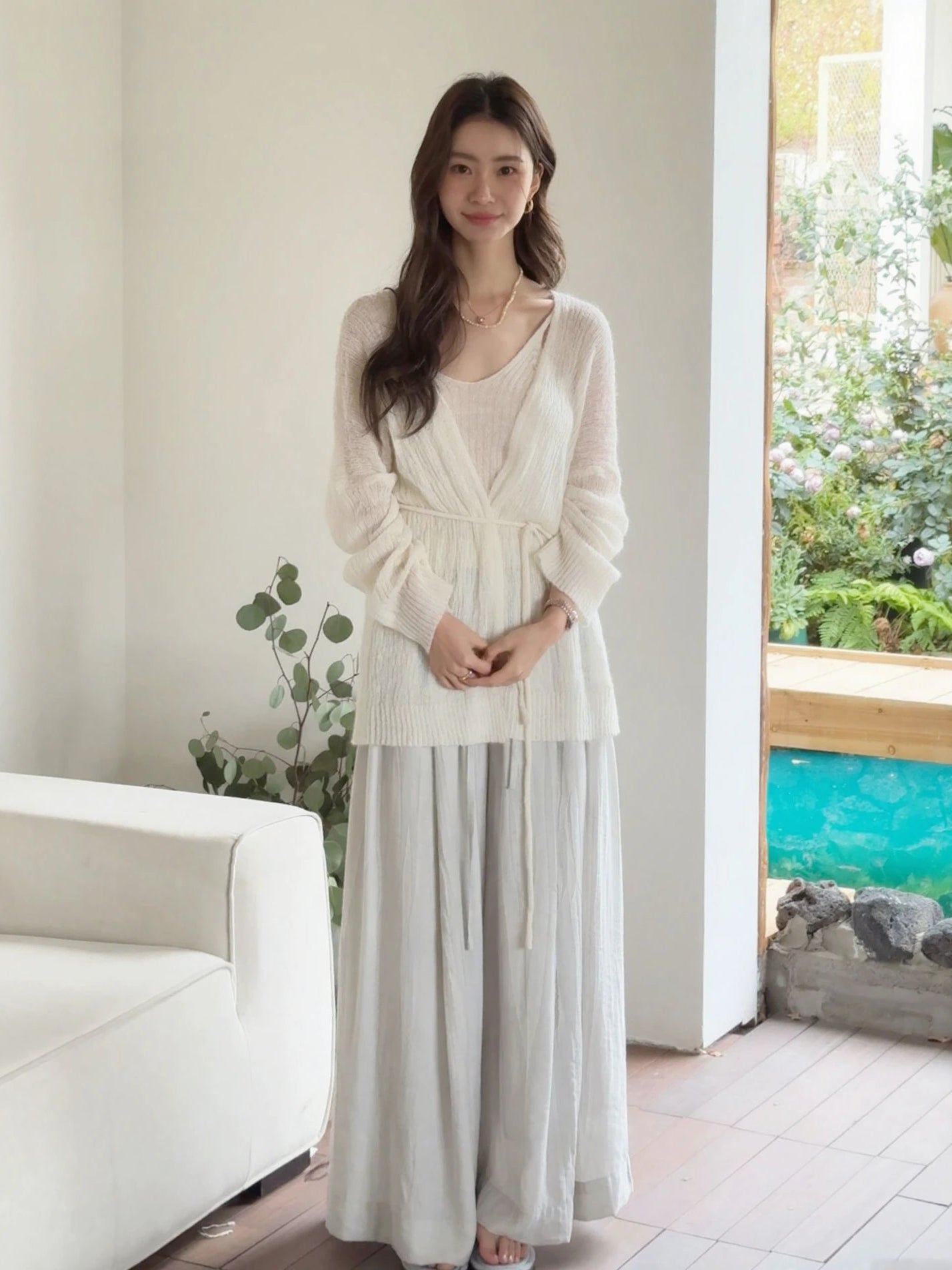 Knitted Suspender Top R31041