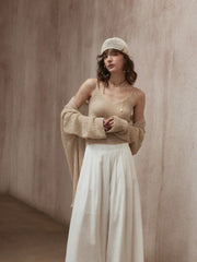 Knitted Suspender Top R31041