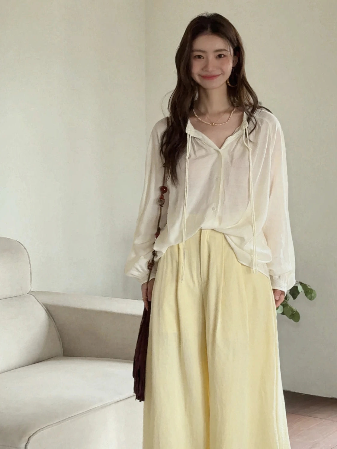 Lace-Up Shirt R31040