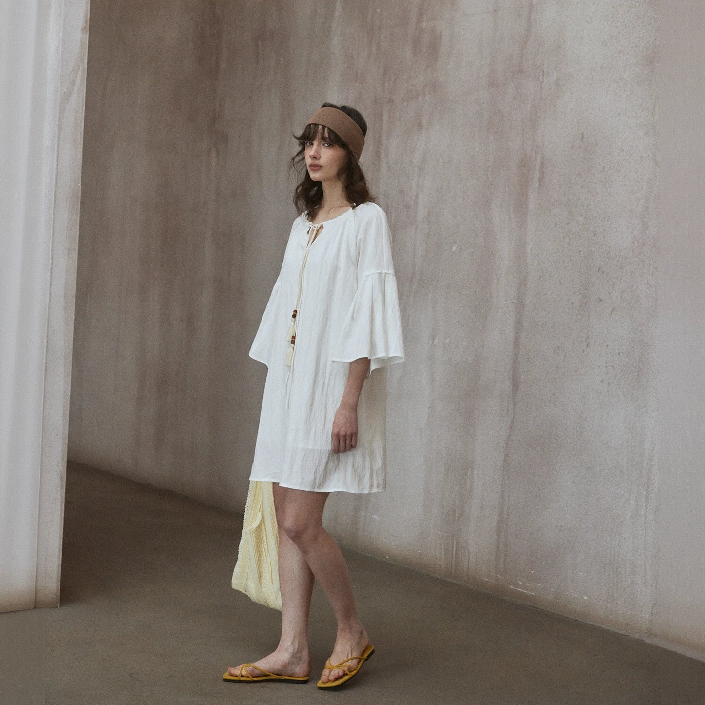 Bohemian White Dress R31037