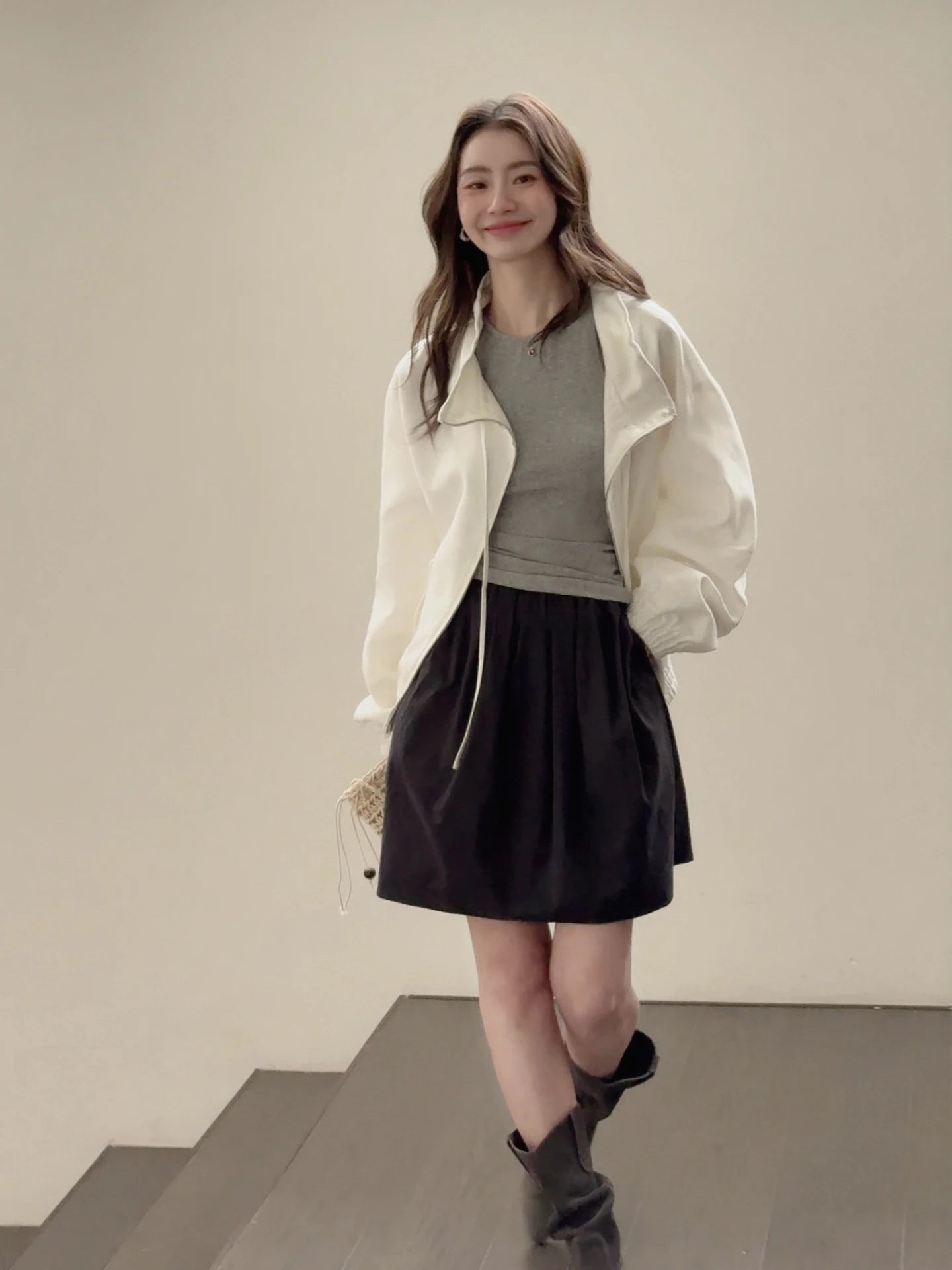 High Waist A-line Skirt R31036