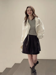 High Waist A-line Skirt R31036