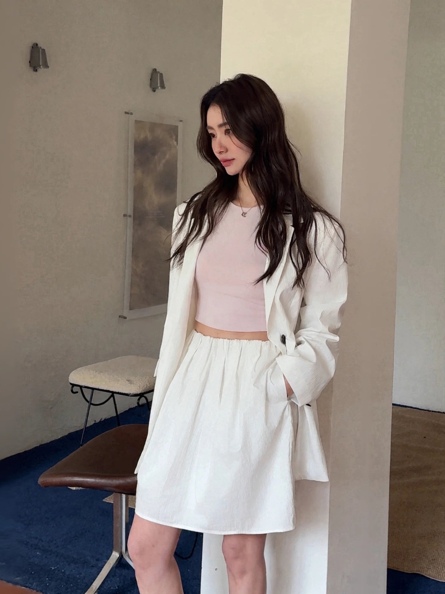 High Waist A-line Skirt R31036