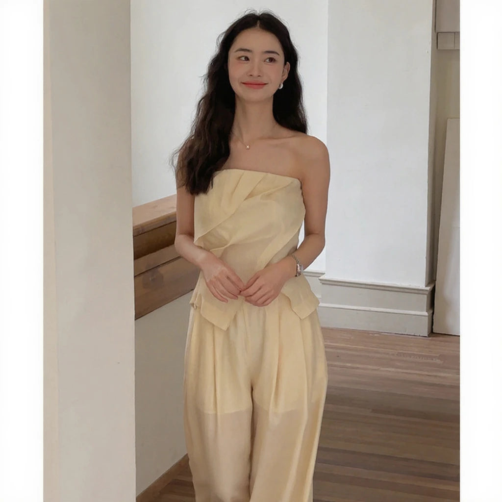 Irregular Pleated Suit R31035