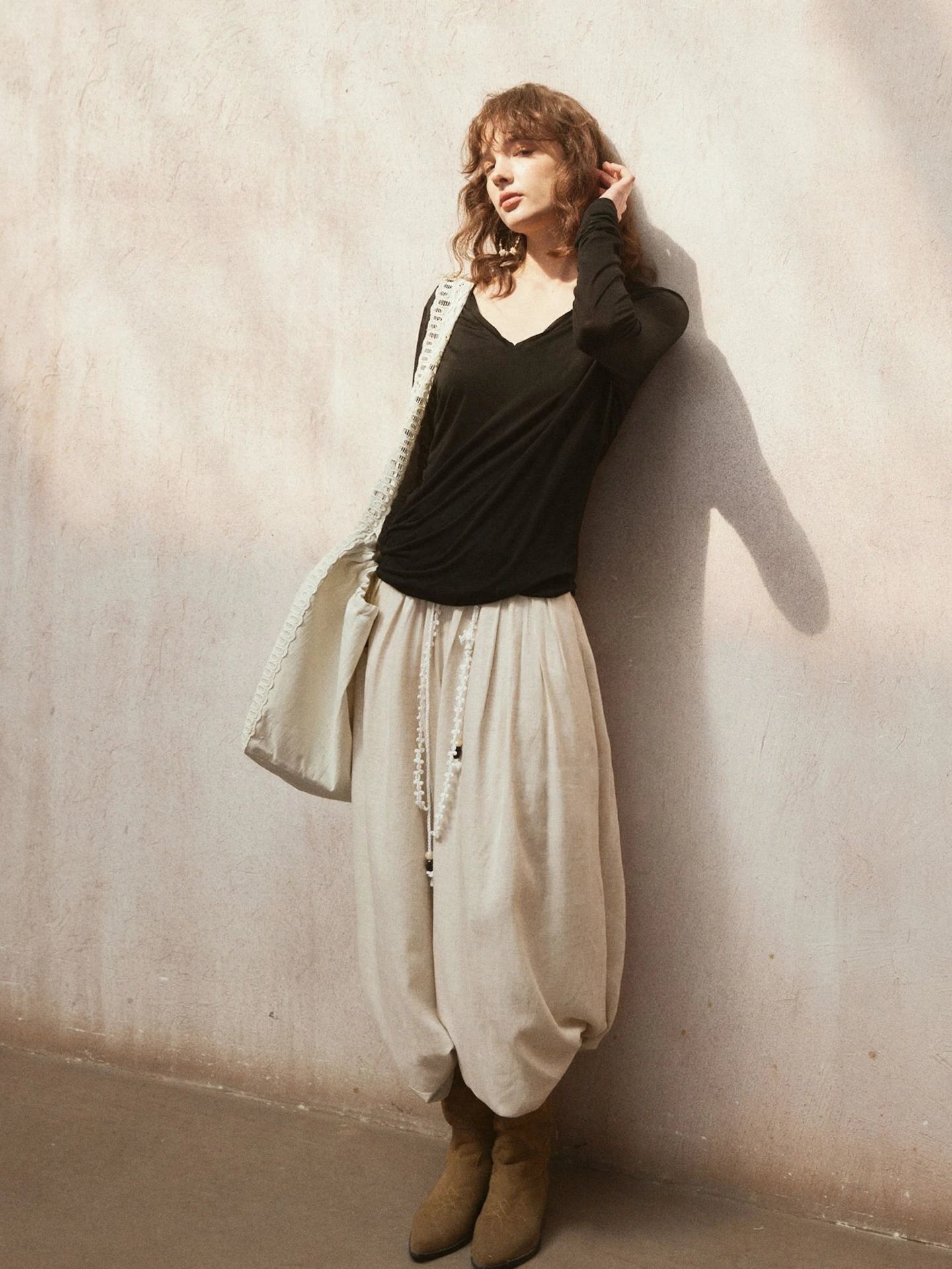 Lace-Up Wide Leg Pants R31032