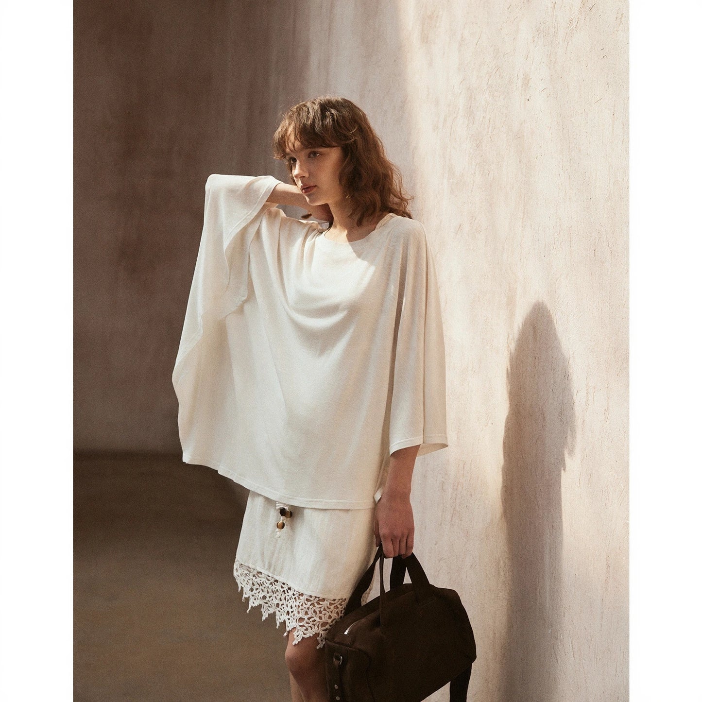 Batwing Sleeve Knit Top R31012