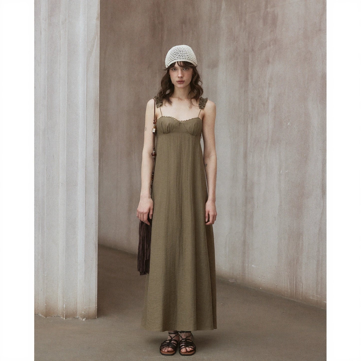 French Long Slip Dress R31004