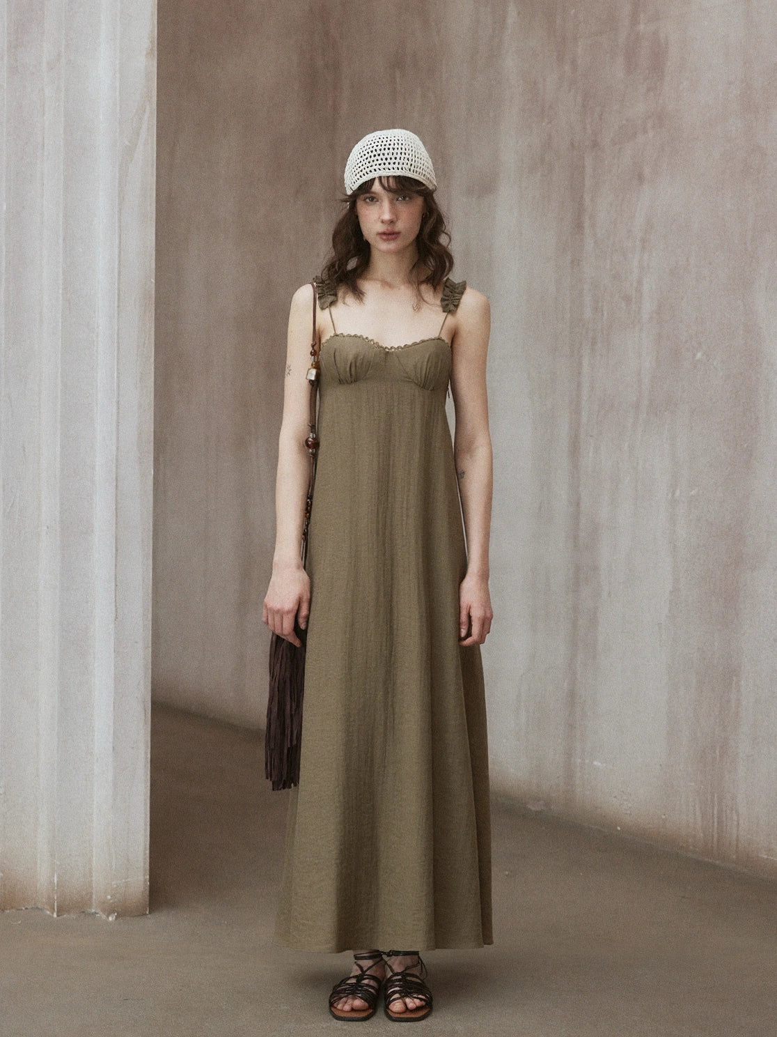 French Long Slip Dress R31004