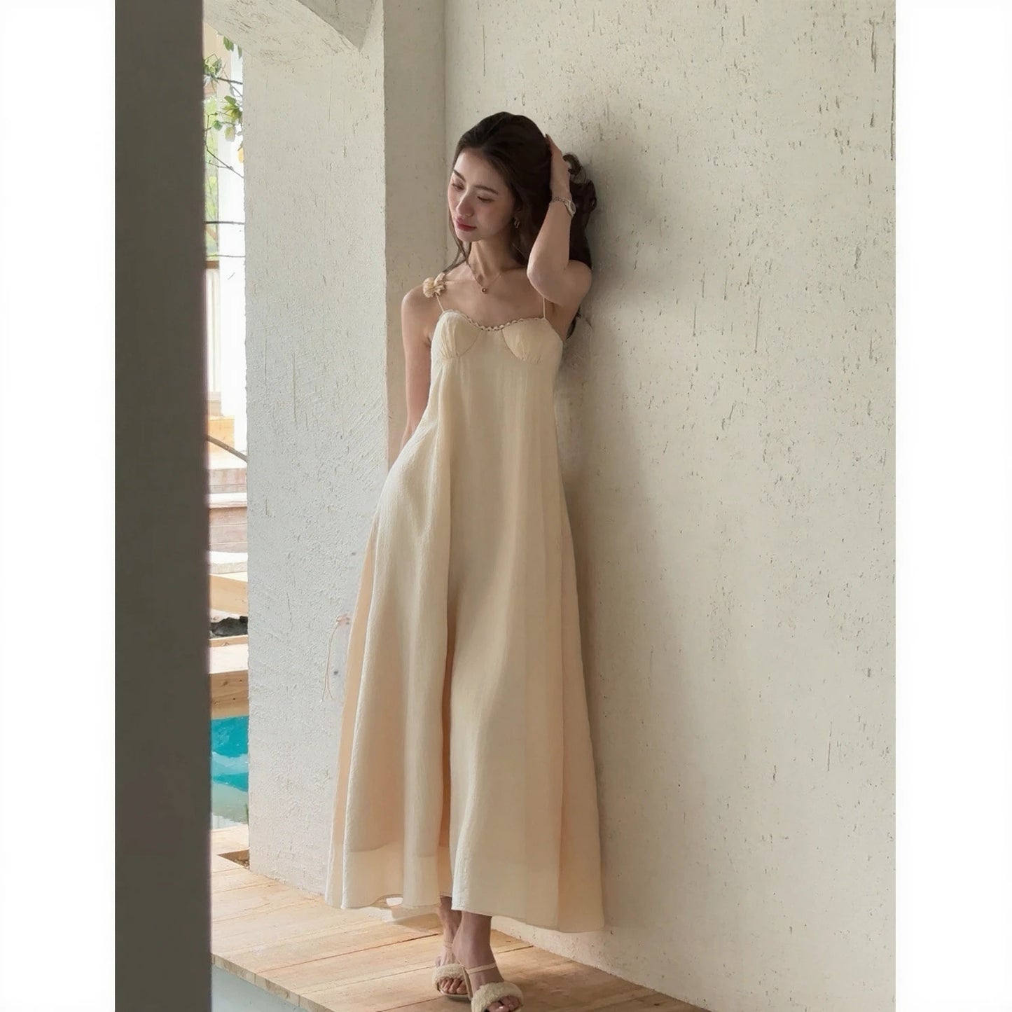 French Long Slip Dress R31004
