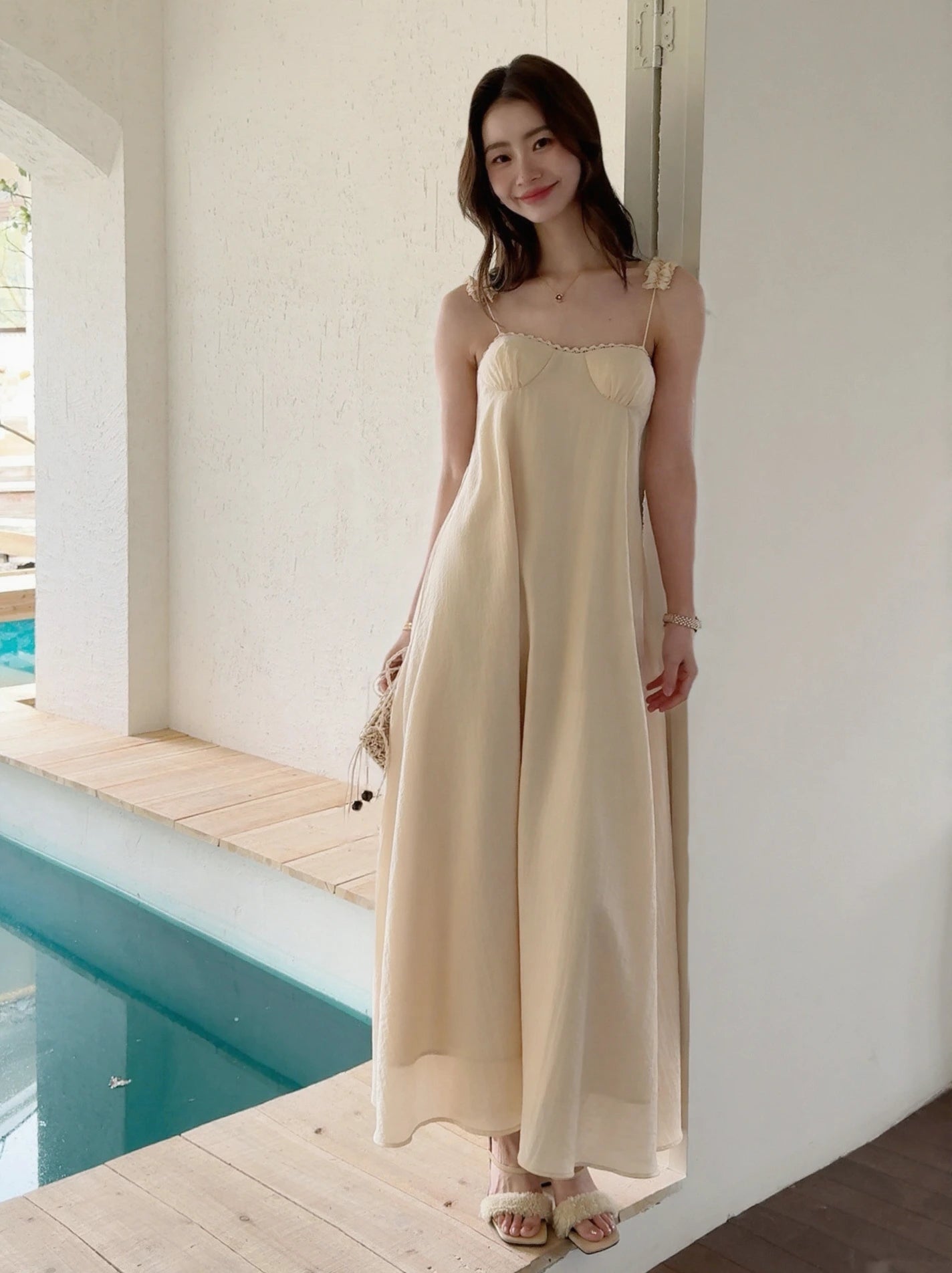 French Long Slip Dress R31004