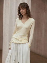 V-neck Long Sleeve Top R31002