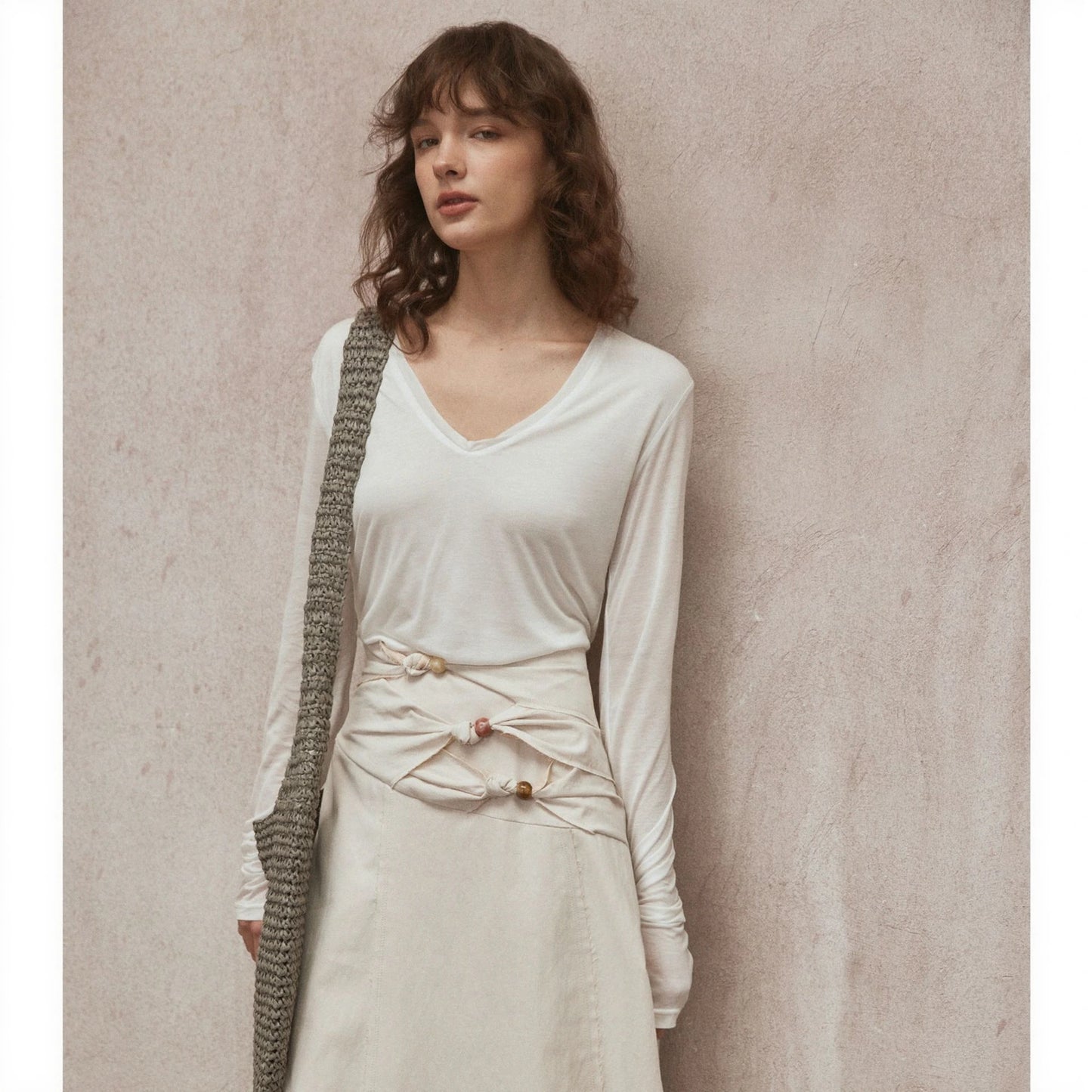 V-neck Long Sleeve Top R31002