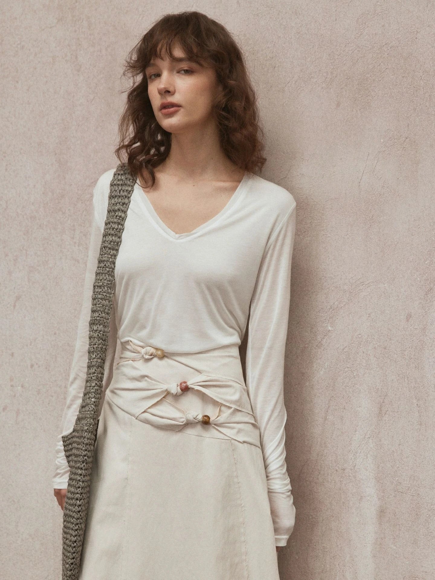 V-neck Long Sleeve Top R31002