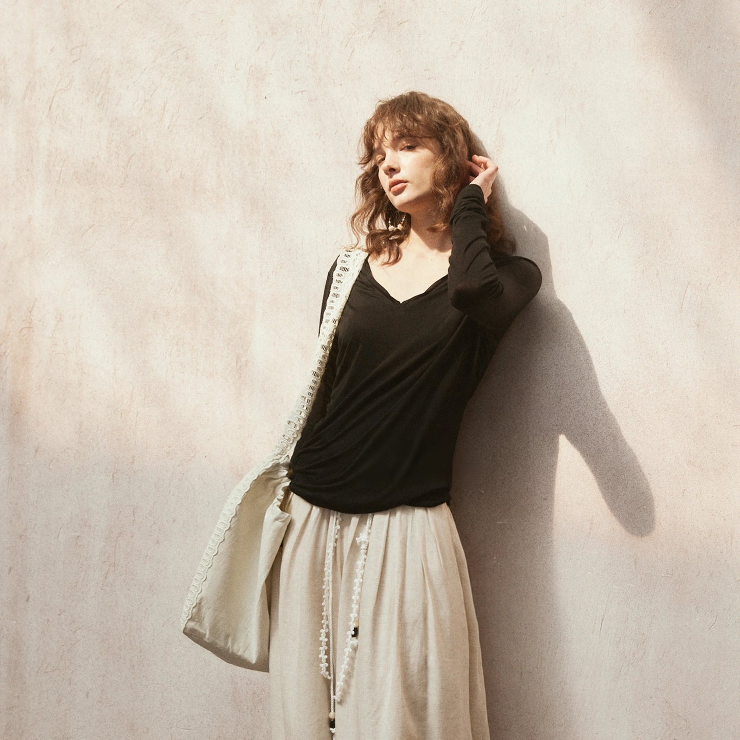 V-neck Long Sleeve Top R31002