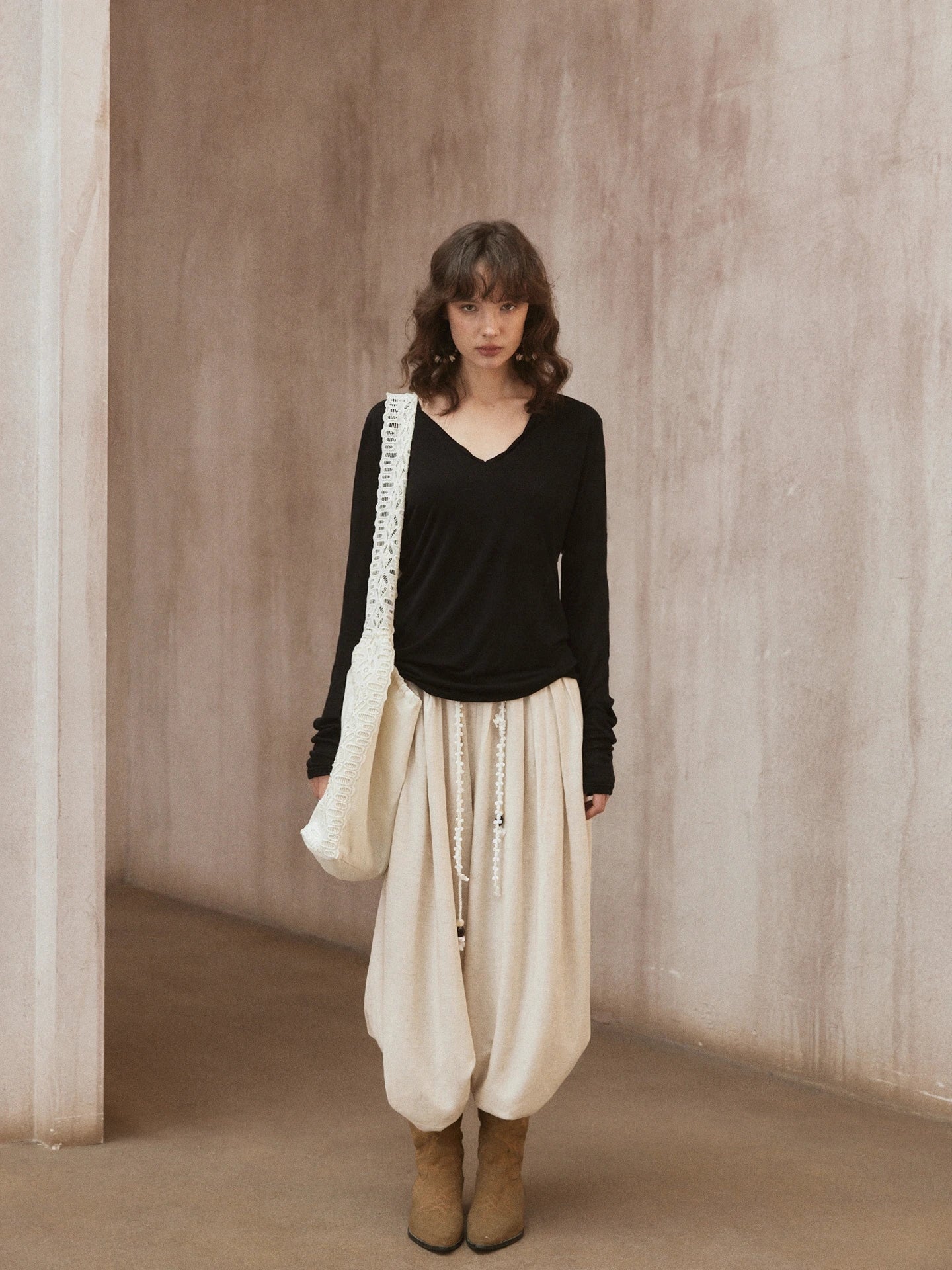 V-neck Long Sleeve Top R31002