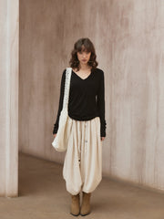 V-neck Long Sleeve Top R31002