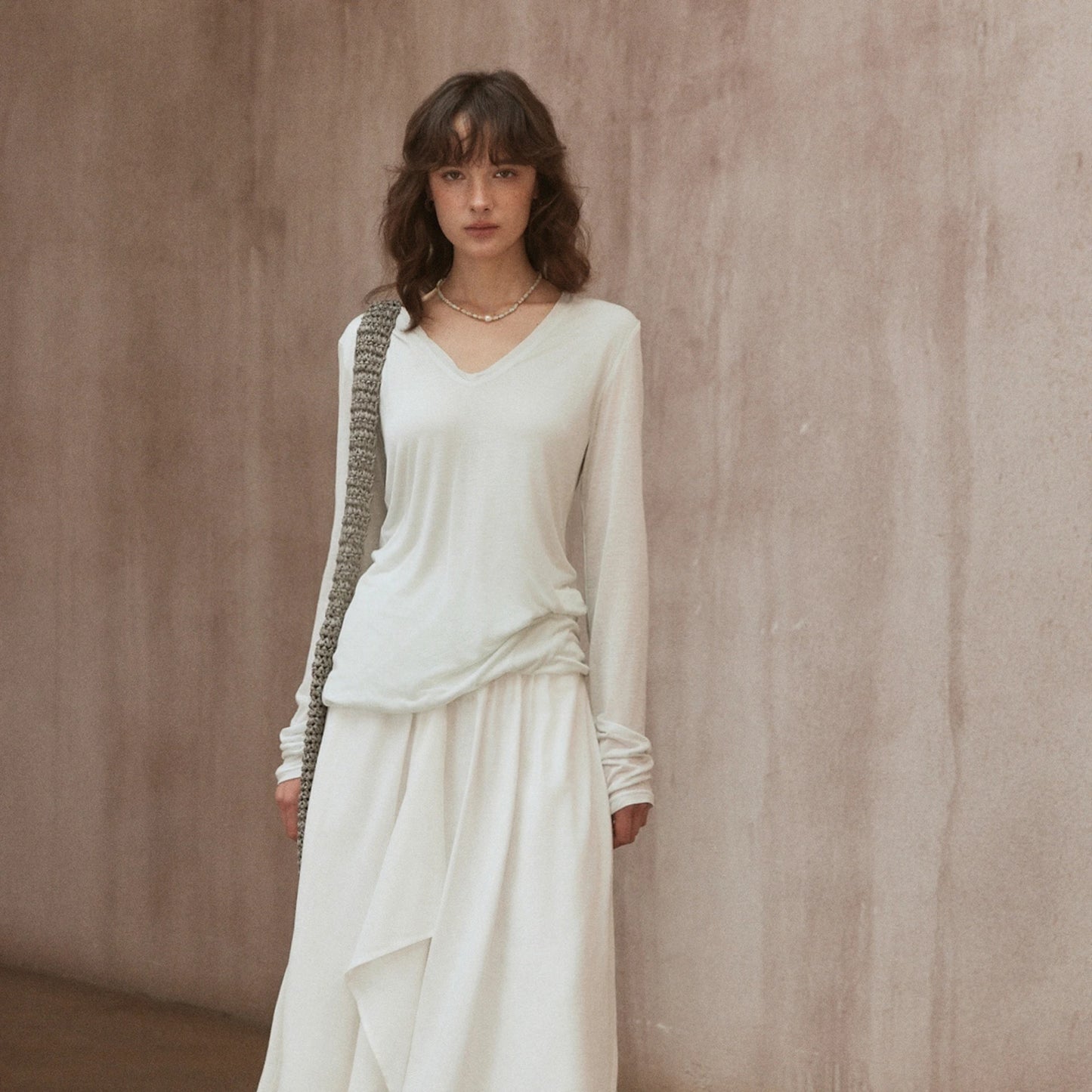 V-neck Long Sleeve Top R31002