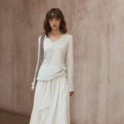 V-neck Long Sleeve Top R31002